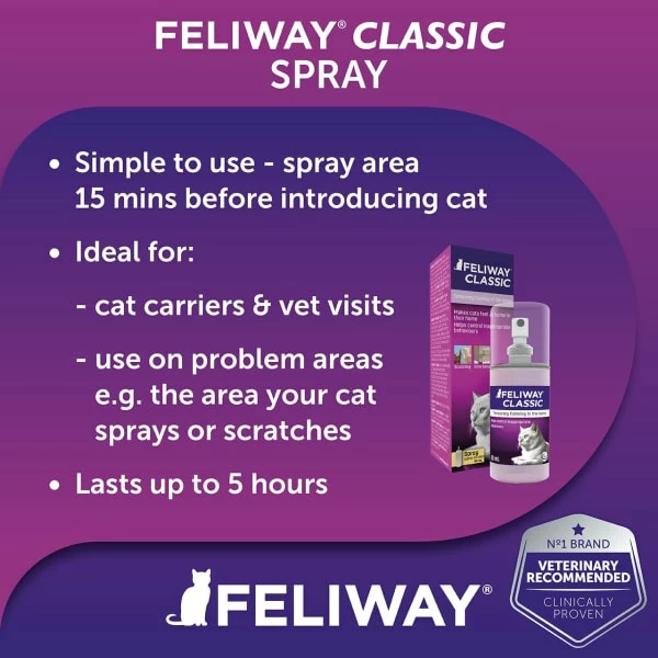 Feliway Classic Calming Cat Spray 1 Feliway Classic Calming Cat Spray
